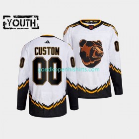 Boston Bruins Custom Adidas 2022 Reverse Retro Wit Authentic Shirt - Kinderen